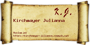 Kirchmayer Julianna névjegykártya